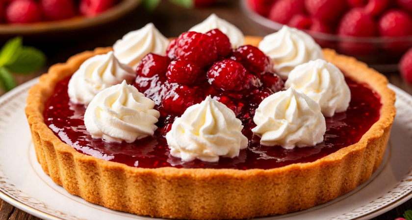 Песочный пирог-ангел с малиной: нежность, которая буквально тает во рту