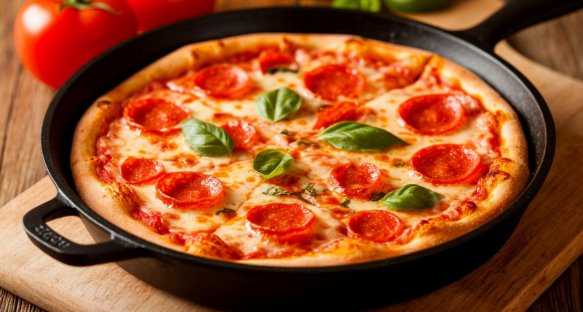 Пицца на сковороде: хрустящее тесто без духовки всего-то за 15–20 минут