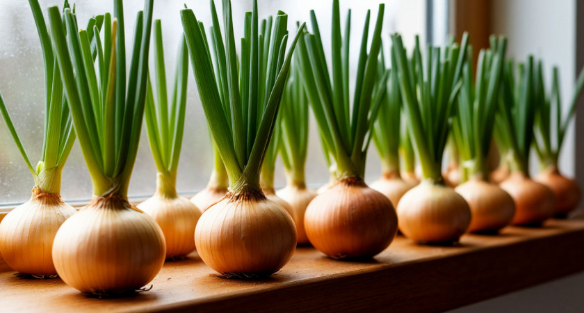 Всегда свежий лук на дома: как я просто выращиваю длинные кисточки прямо в квартире