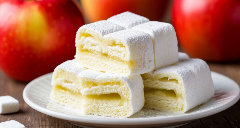Яблочный зефир без сахара – воздушный, тает во рту, всего-то нужно 2 ингредиента