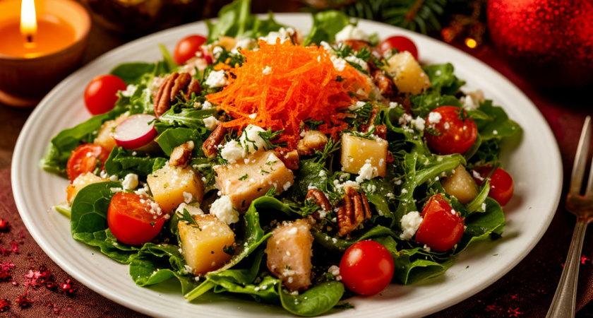 Прекрасная замена "Оливье" и "Цезарю" - салатик "Снежная изба" украсит любой новогодний стол: любимое сочетание в новом виде