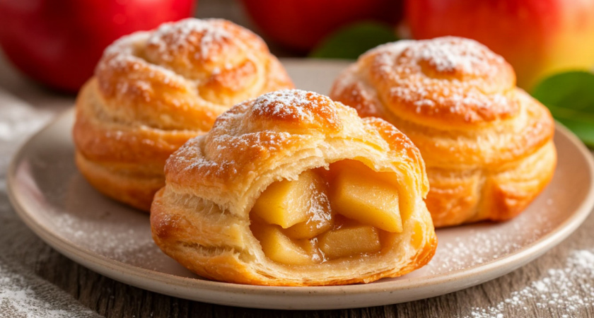 Самые быстрые яблочные слойки к чаю: пара минут сборку и вся семья несется, сломя голову, на запах