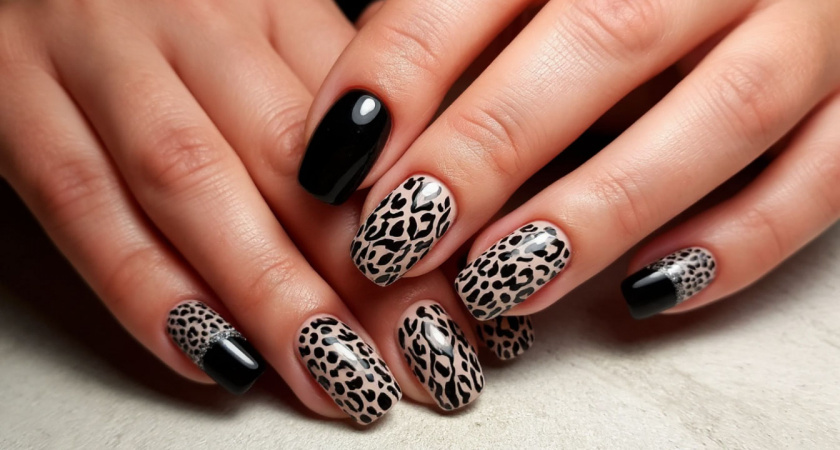 Маникюр с анималистичным принтом: топ зимы нового года