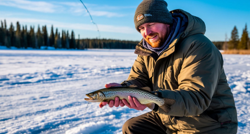Клюет сразу и без пауз: назвали идеальное расстояние от берега до лунки - изменяем шагами  