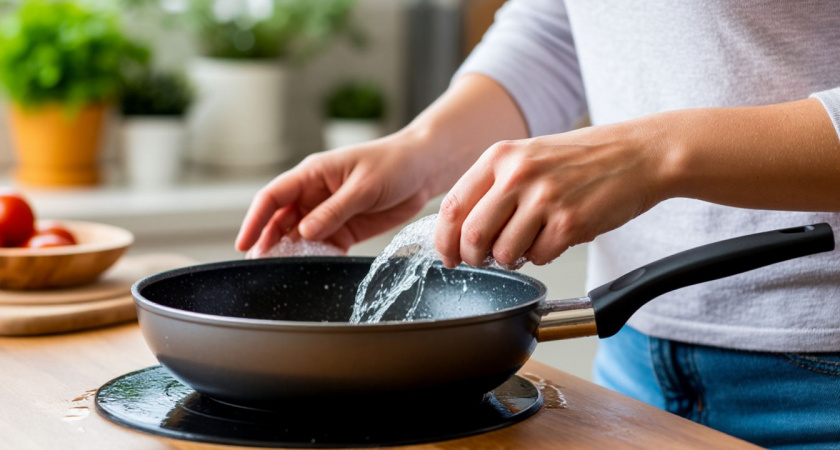 Залила 2 пакетика кипятком — и сковорода сияет как только из магазина: забудьте о жире и нагаре