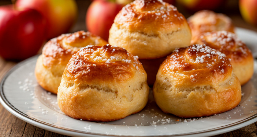 Быстрые творожно-яблочные булочки – нежные, сочные, нужно всего 10 минут, еще 20 минут в духовке