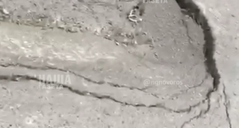 «Возле «Ленты» земля уходит из-под ног!»: в Новороссийске рядом с входом в гипермаркет провалился асфальт