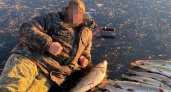 В Темрюкском районе рыбаки, рискуя жизнью, ловят икряных щук на замерзших лиманах