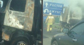 На трассе «Дон» под Краснодаром сгорел КамАЗ-мусоросборщик
