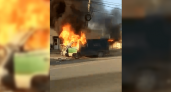 В Кирилловке вспыхнула машина с хлебобулочными изделиями: случившееся сняли на видео