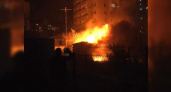 Очевидцы сняли на видео пожар в Южном районе Новороссийска