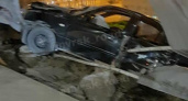 «Зачем так гонять?» В Новороссийске «Хендай» влетел в забор (фото очевидцев)