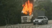 Под Новороссийском на трассе М-4 "Дон" сгорела фура