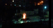 В Восточном районе Новороссийска загорелась военная боевая машина