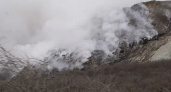 Площадь пожара на мусорном полигоне Новороссийска сократилась, но тление продолжается
