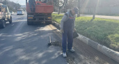 В Новороссийске начали засыпать ямы на Анапском шоссе  