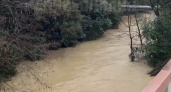 В Адлерском районе Сочи уровень воды в реке Херота достиг критической отметки.