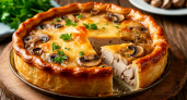 Заливной пирог с курицей и грибами: этот ужин разлетается быстрее, чем вы успеете налить чай