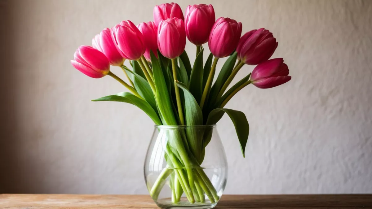 Тюльпаны в вазе стоят больше 2 недель: соблюдаем 4 правила ухода — и букет радует шикарными бутонами