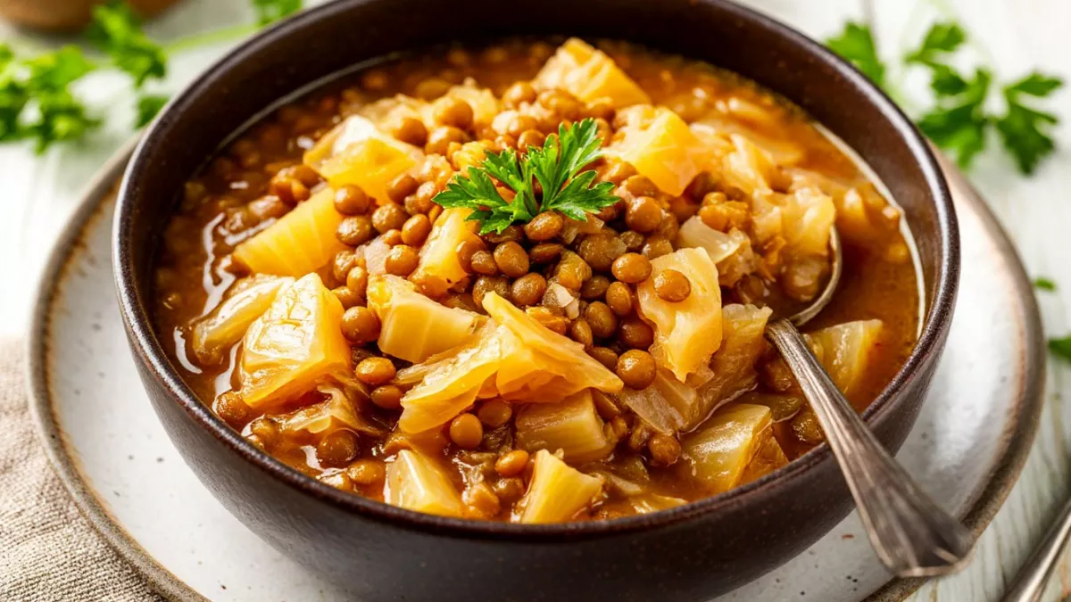 Забыла про мясо: обалденная тушёная капуста с чечевицей за 30 минут — сытно и дёшево