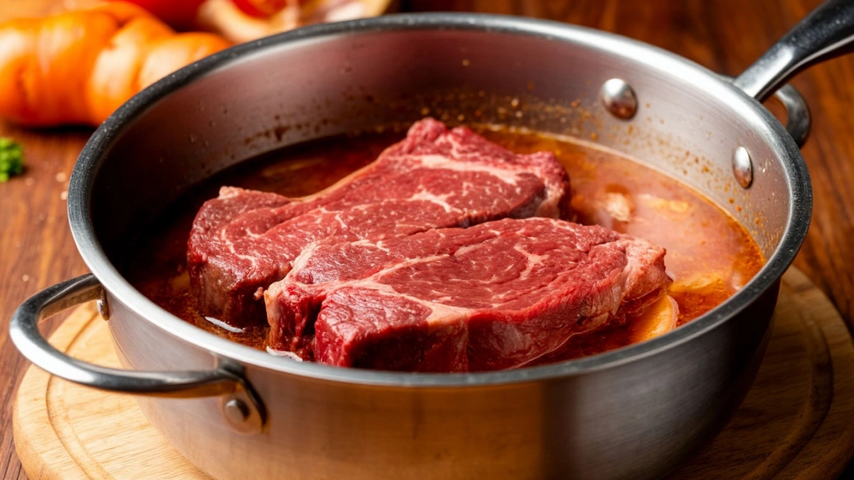 Граненый стакан вместо термометра: бабушкин метод варки мяса, который работает безотказно