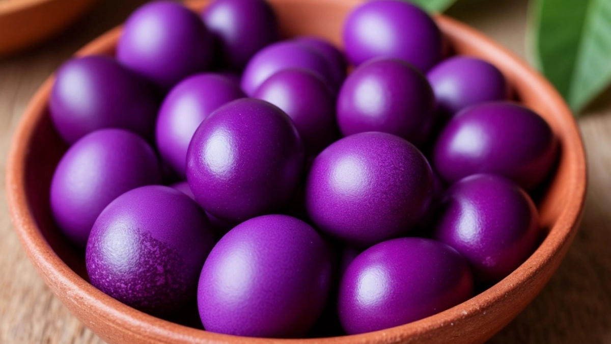 Яйца на Пасху, будто из космоса: фиолетовый цвет без химии даёт овощ, который есть в каждом холодильнике: