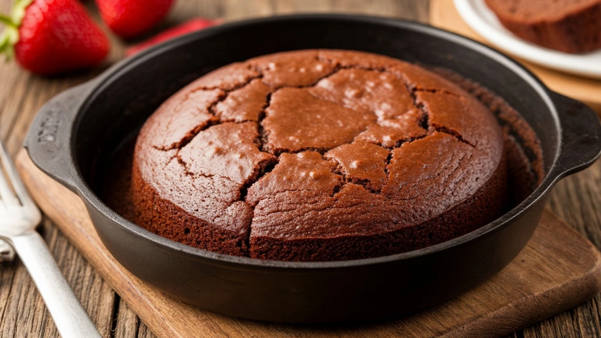 Шоколадный пирог в сковороде: как торт, но готовится проще простого — ни миксера, ни духовки