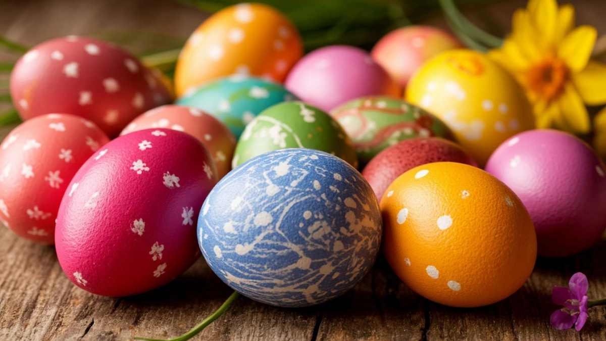 Берете марлю и обычную заварку: к Пасхе получаете не яйца, а «космическую туманность» в тарелке 