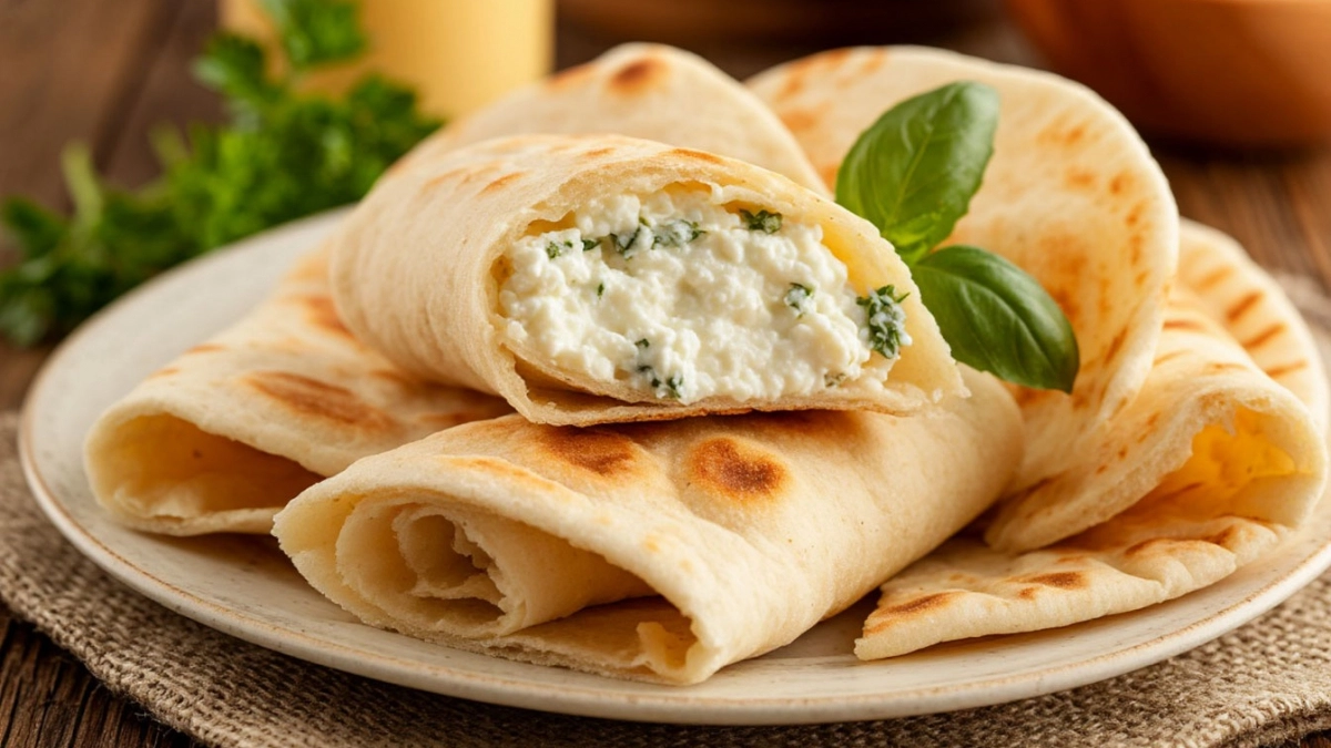 Устали от омлетов на завтрак? Лаваш с творогом и помидорами — хрустящие рулетики за 5 минут