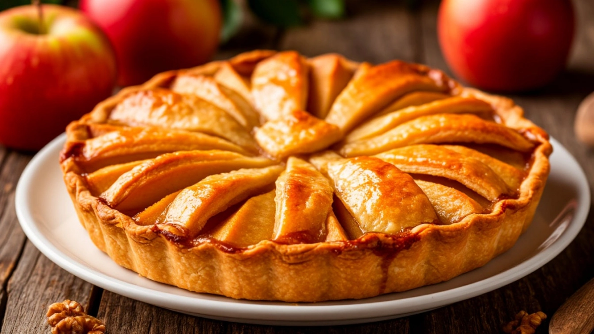 Разрезаешь, а там сюрприз: этот яблочный пирог всегда получается с сочной прослойкой внутри