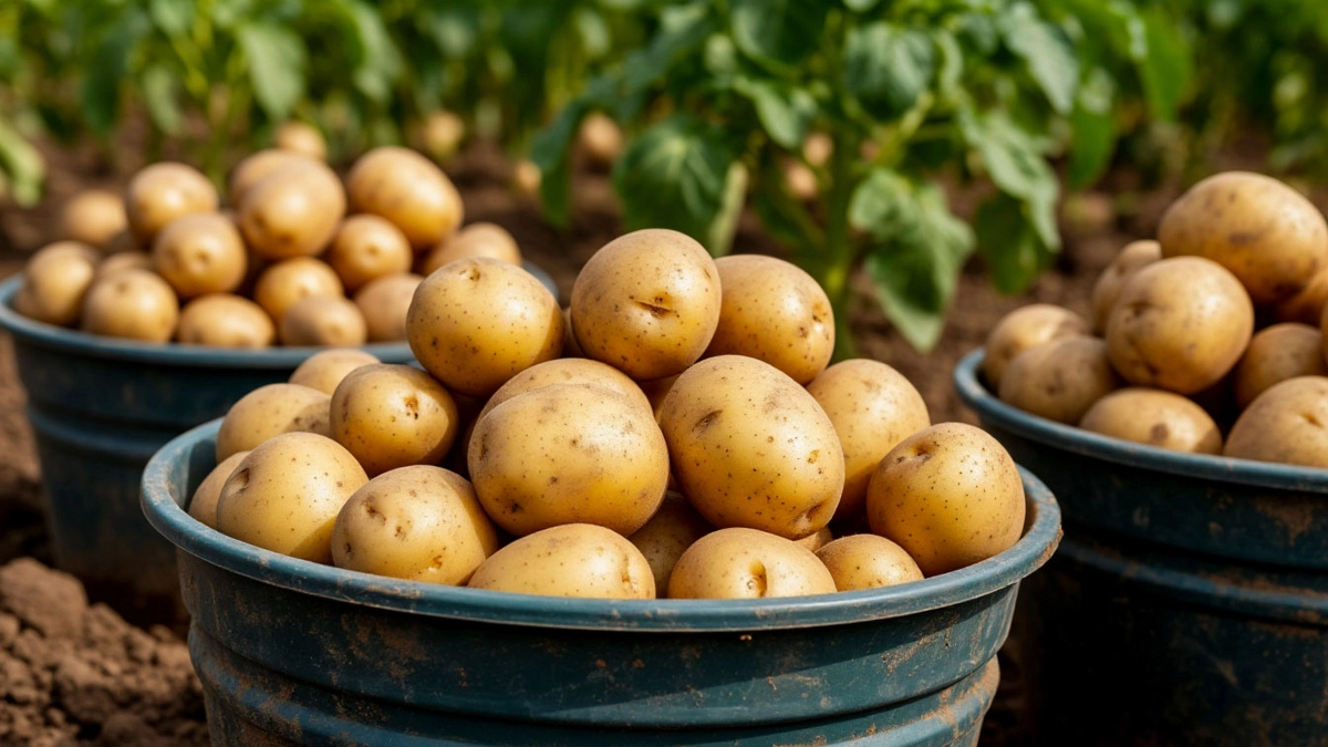 Одна хитрость с картошкой: подкармливаю так — и собираю вёдра крупных клубней