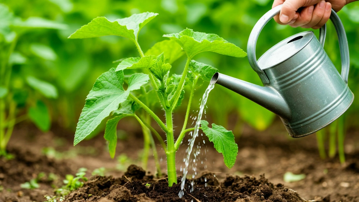 2 чайные ложки в лейку — и огурцы сочные, а горечь уходит навсегда: листья зеленые до октября