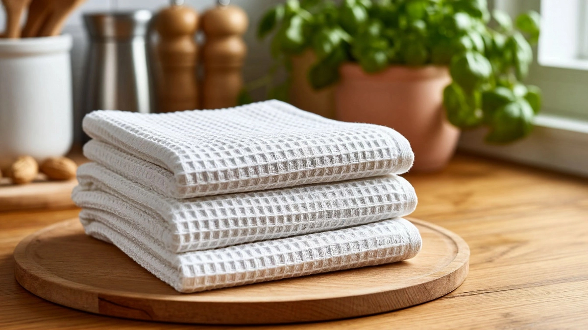 1 ночь в волшебном растворе — и вафельные полотенца сияют белизной: даже старые тряпки станут как новые
