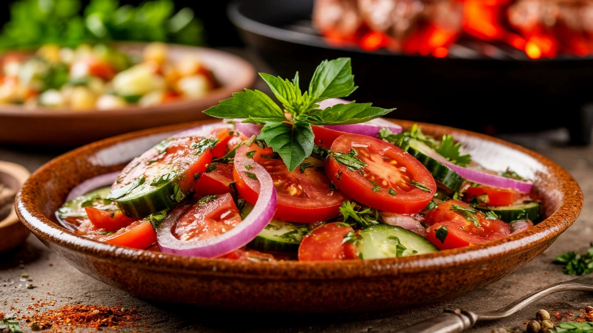 Грузинский салат с той самой заправкой: взрыв вкуса, который ждёт твой шашлык