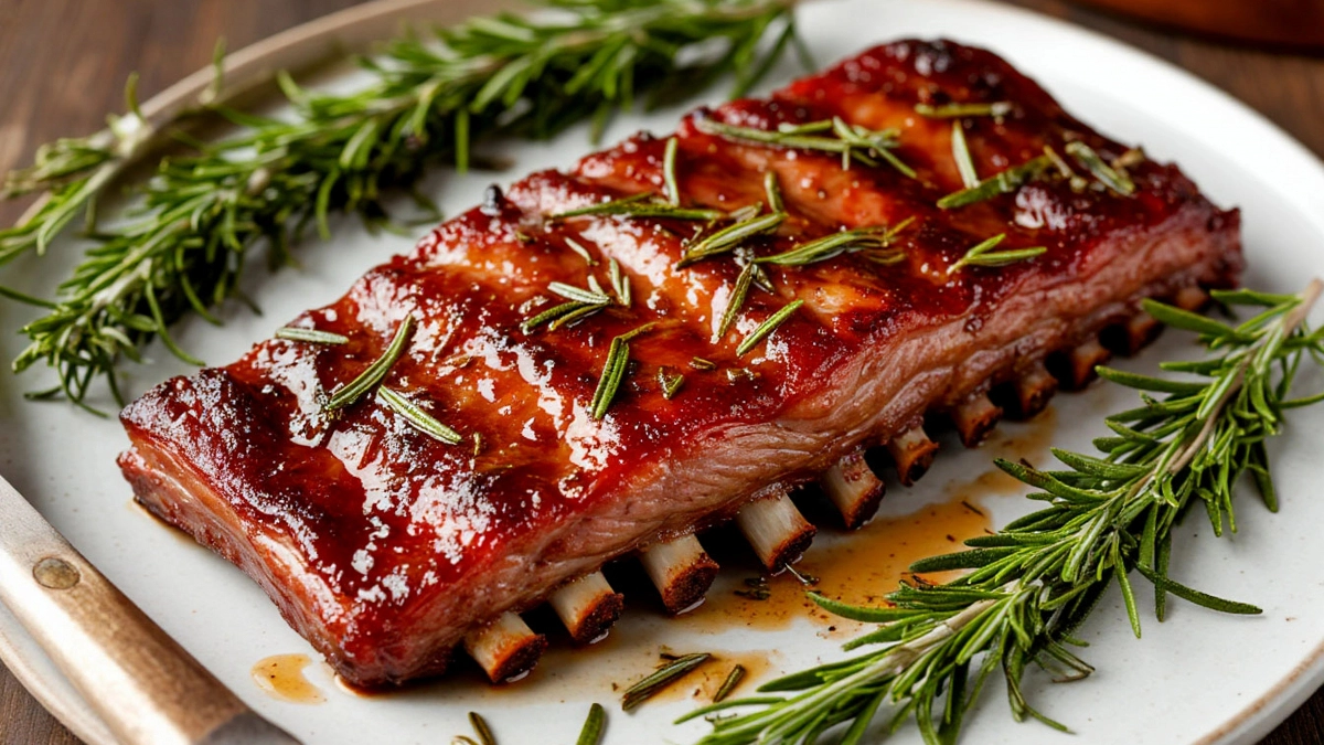 Пряные рёбрышки в духовке:мраморные, в маринаде с корицей и розмарином — пальчики оближешь