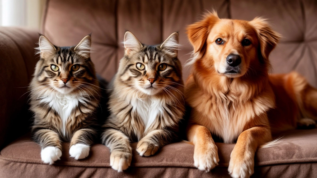 Дома 2 кошки и собака, а диван как новый: 2 тайных лайфхака, которые спасут мебель от шерсти