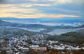 В Новороссийск пришла зима! 